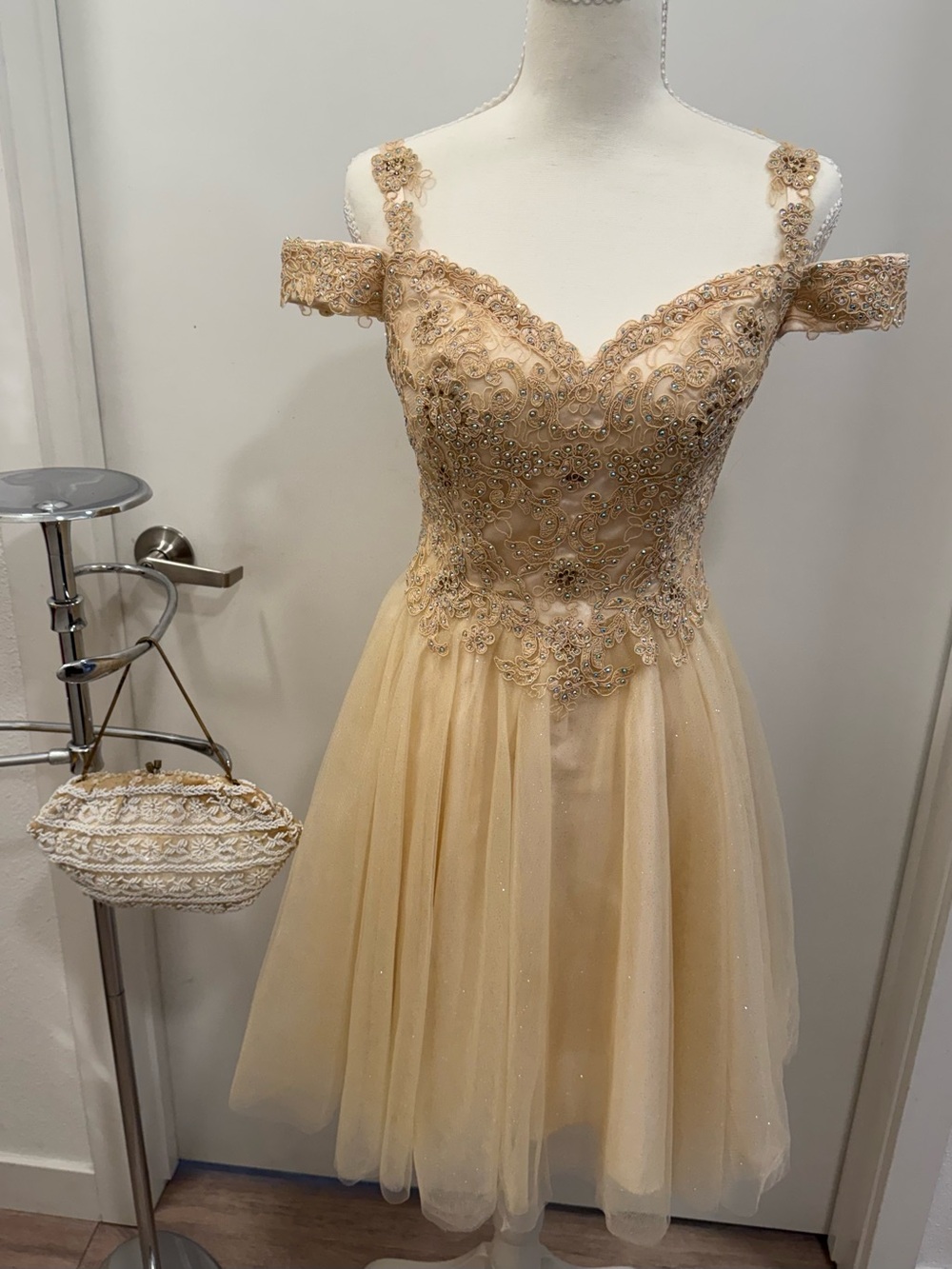 Cinderella Divine Ivory Satin Dress